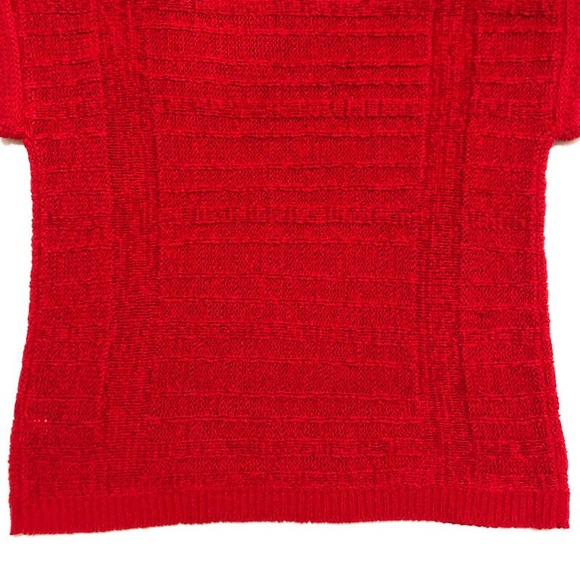 CUPIO Soft Textured Knit Sweater Short Sleeves, LG - Picture 15 of 15